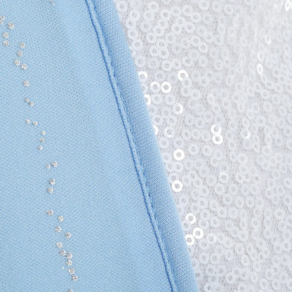 Déguisement Elsa pour Fille, Fête d'Anniversaire, Robe de Princesse Bleue à Manches Longues, Vêtement de Carnaval pour Enfants