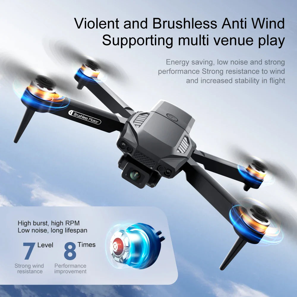 Nouveau Drone F198 professionnel double caméra avec 1080P WIFI FPV HD photographie aérienne grand Angle sans brosse RC pliable quadrirotor