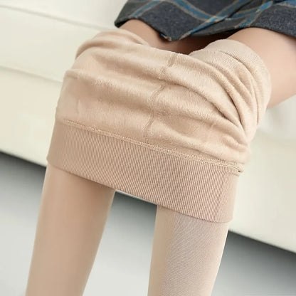 Leggings d'hiver femmes épais velours chaud Leggings femmes Stretch taille haute prévenir le froid Super chaud pantalon