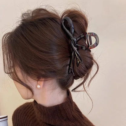 Pinces à cheveux crabe en ruban acrylique de 13 cm, nœud, pinces à cheveux brillantes, accessoires de coiffure, épingles à cheveux, queue de cheval de requin pour femmes