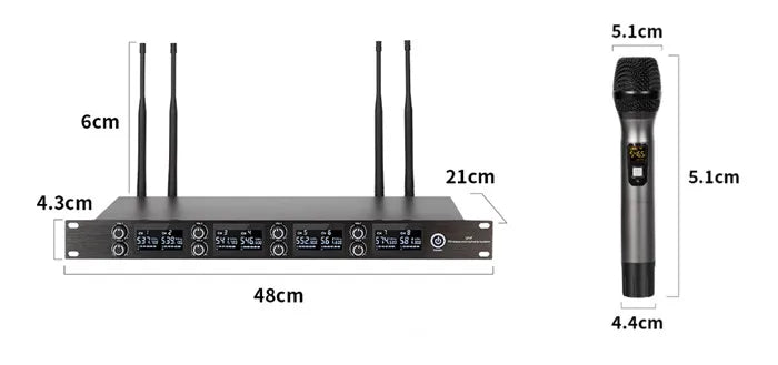 550-587mhz K-25R 8 channels outdoor uhf  karaoke singing performance sound system wireless microphone system professional