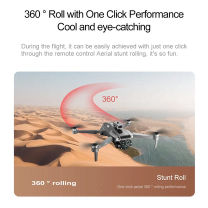 Drone professionnel 4K, double caméra, moteur sans balais, pour éviter les obstacles, hélicoptère RC, quadrirotor pliable