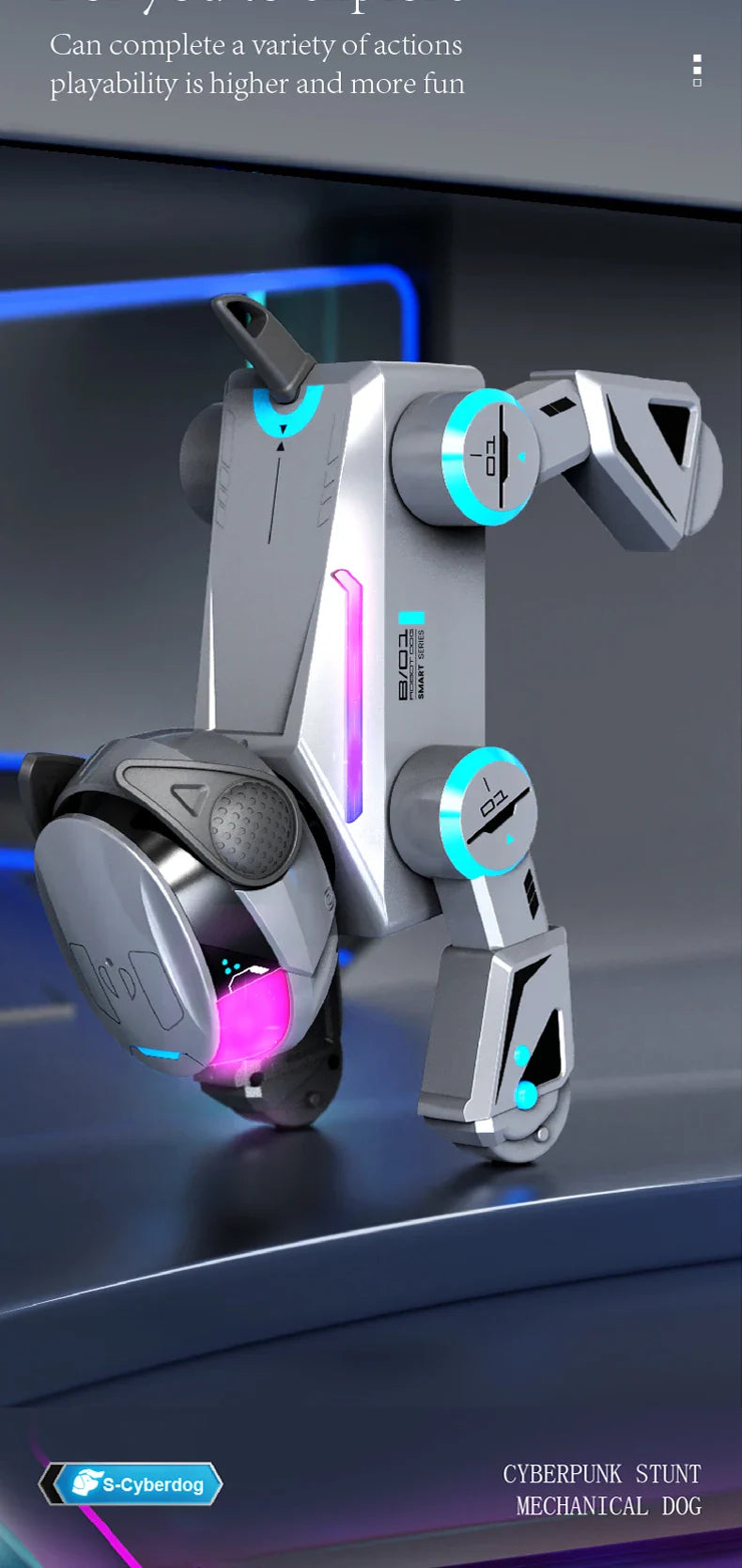 Jouets pour chiens Robot RC-programmation intelligente, Audio Bluetooth, chiot de musique cascadeur interactif Intelligent, jouet cadeau télécommandé