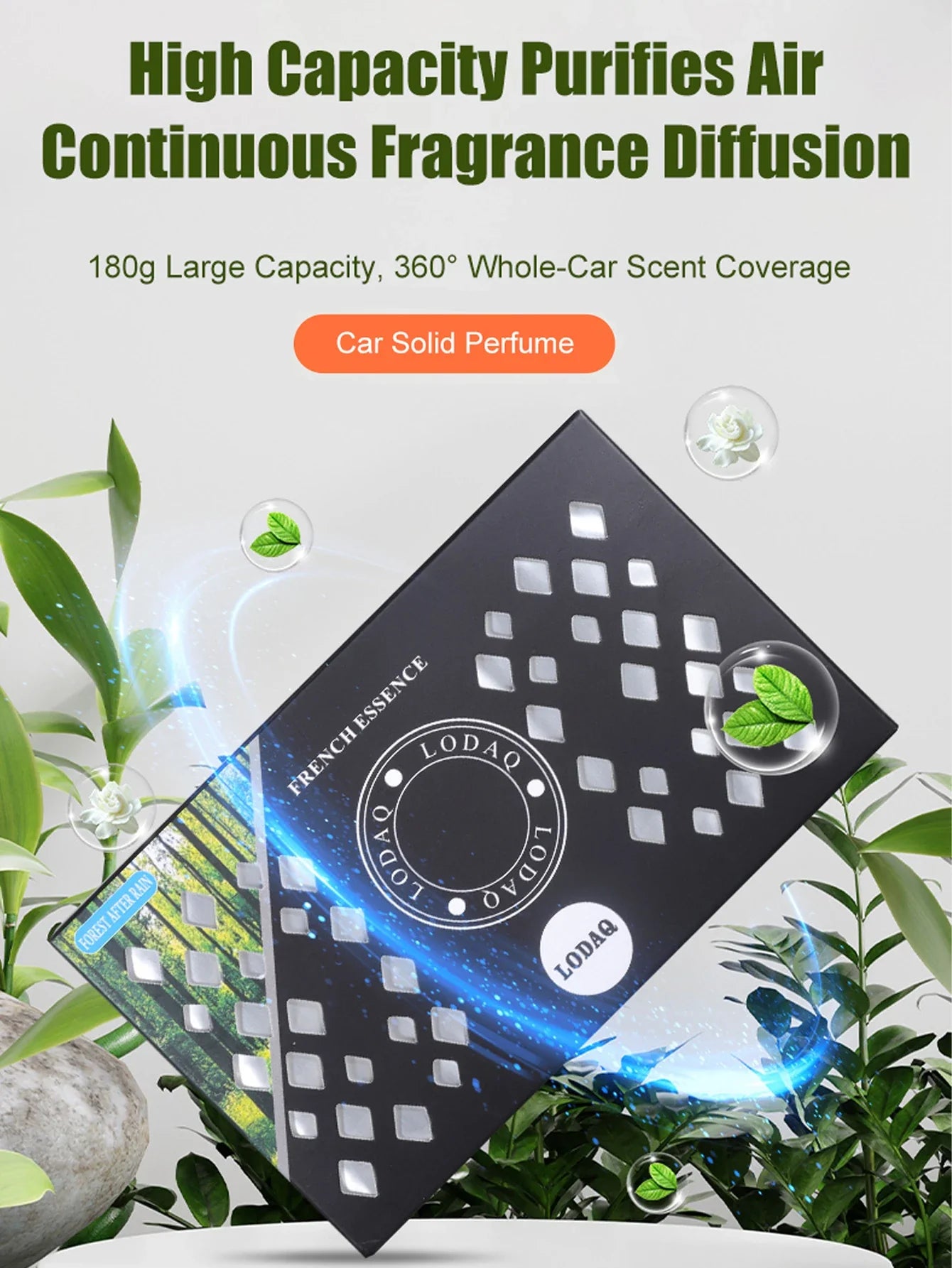 1pc Car Mounted Aromatherapy, Solid Car Perfume for Vehicle Use, Boxed Fresh Fragrance Balm to Eliminate Odors, Aromatic Ornamen