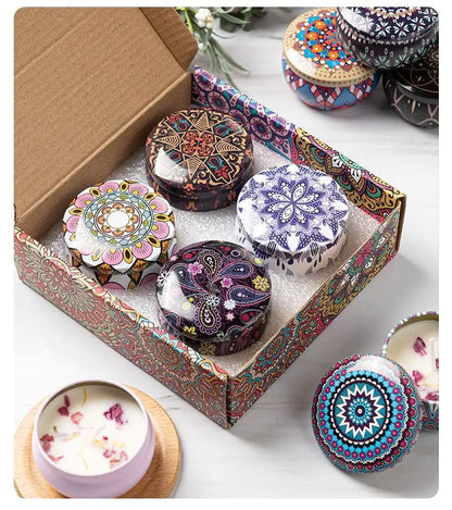 Bougies parfumées Osmanthus Gardenia avec pétales, petites bougies parfumées romantiques pour cadeaux d'anniversaire de filles, aromathérapie pour la maison