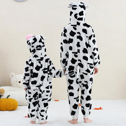MICHLEY – Combinaison à capuche en flanelle motif Capybara pour enfant, pyjama, grenouillère, déguisement pour Halloween, pour garçon et fille