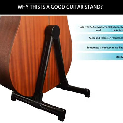 Support de guitare pliable et réglable, affichage d'instruments, ukulélé, Pipa, basse, Folk, classique, électrique, bois, accessoires