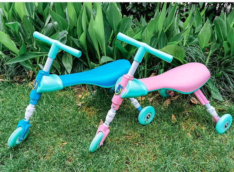 New liftable children's folding large mantis car three-wheeled scooter baby walker 1-6 years old yo-yo car