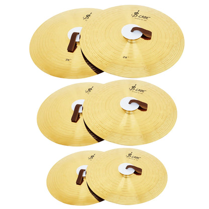SLADE cymbale militaire cymbale de marche 1 paire cymbales à main 14/16/18/20 pouces ensemble de batterie cymbale accessoires d'instruments de Percussion