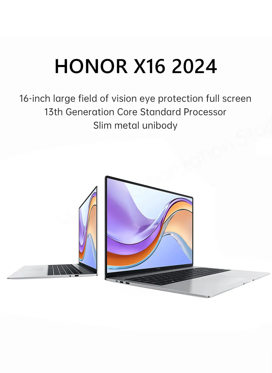 Honor Laptop X16 2024 ,Ultrabook 16 "Intel Core i5-13500H,16GB 512GB/1TB SSD IPS Portable Notebook Computer Win 11