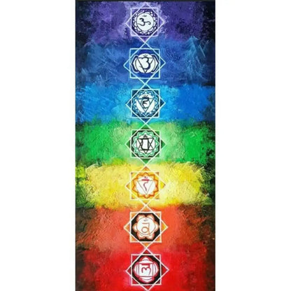 Rainbow 7 Chakra Bohemia Blanket Tapestry Summer Beach Towel Yoga Mat Pad Yoga Mats Summer Beach Towel Yoga Dance Mat Sports Mat