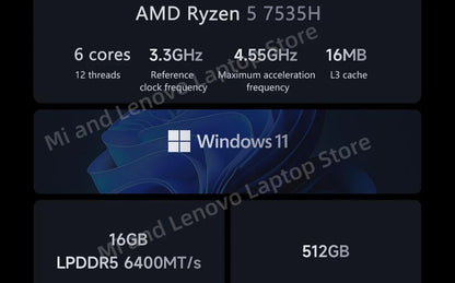 REDMI Book 14 2025 NEW R5-7535H Radeon 660M/R7-7735H Radeon 680M 16GB+512GB 14inch FHD 60Hz Screen