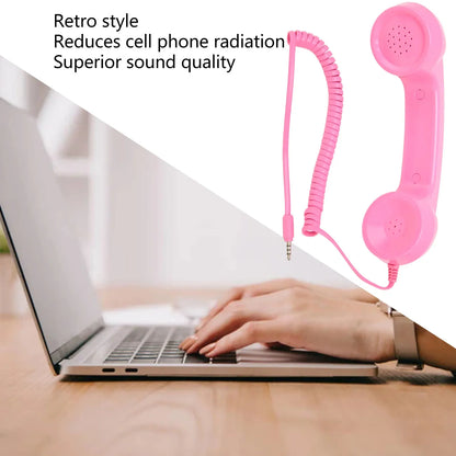 Handheld Cell Phone Telephone Receiver Multifunction One Click  Radiation Proof Retro Phone Handset for Mobile Phones Computers