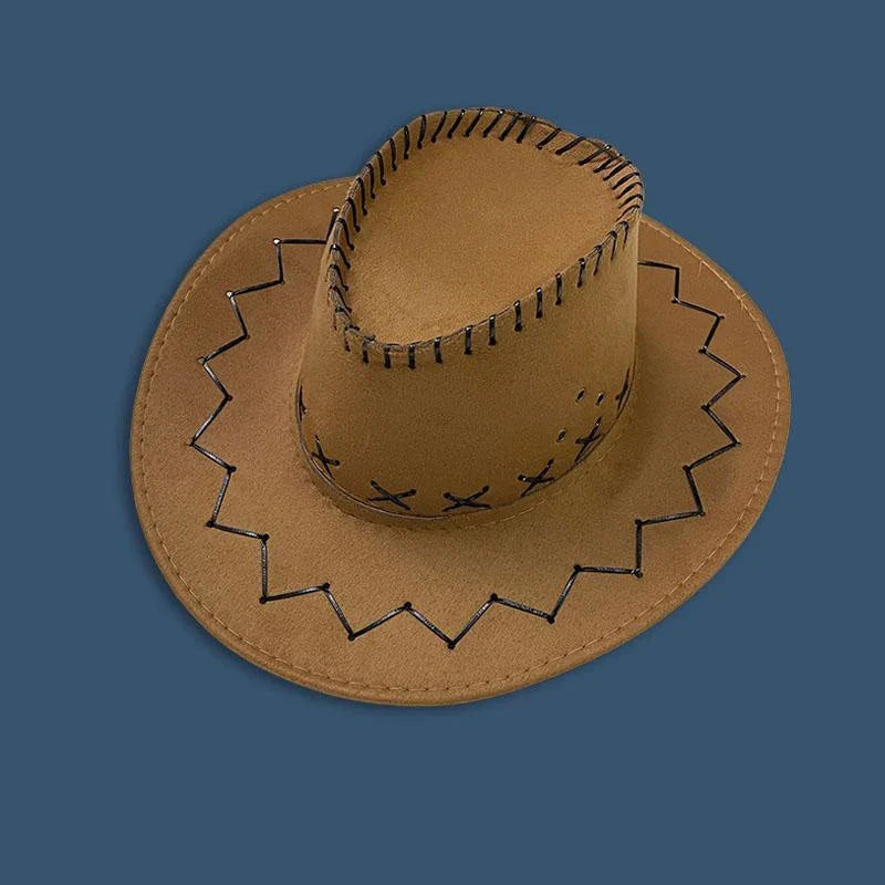 Men's and Women's Suede Cowboy Hat, Fashionable Unisex Cap