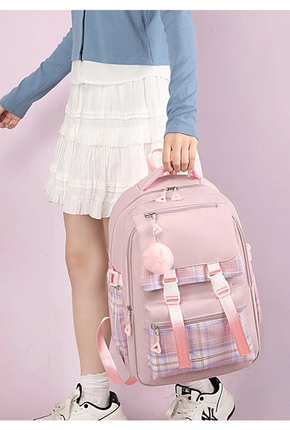 2024 New Bluey Boys And Girls High School Backpack Large Outdoor Leisure Practical Bag Cartoon Animation Bag Children's Gift