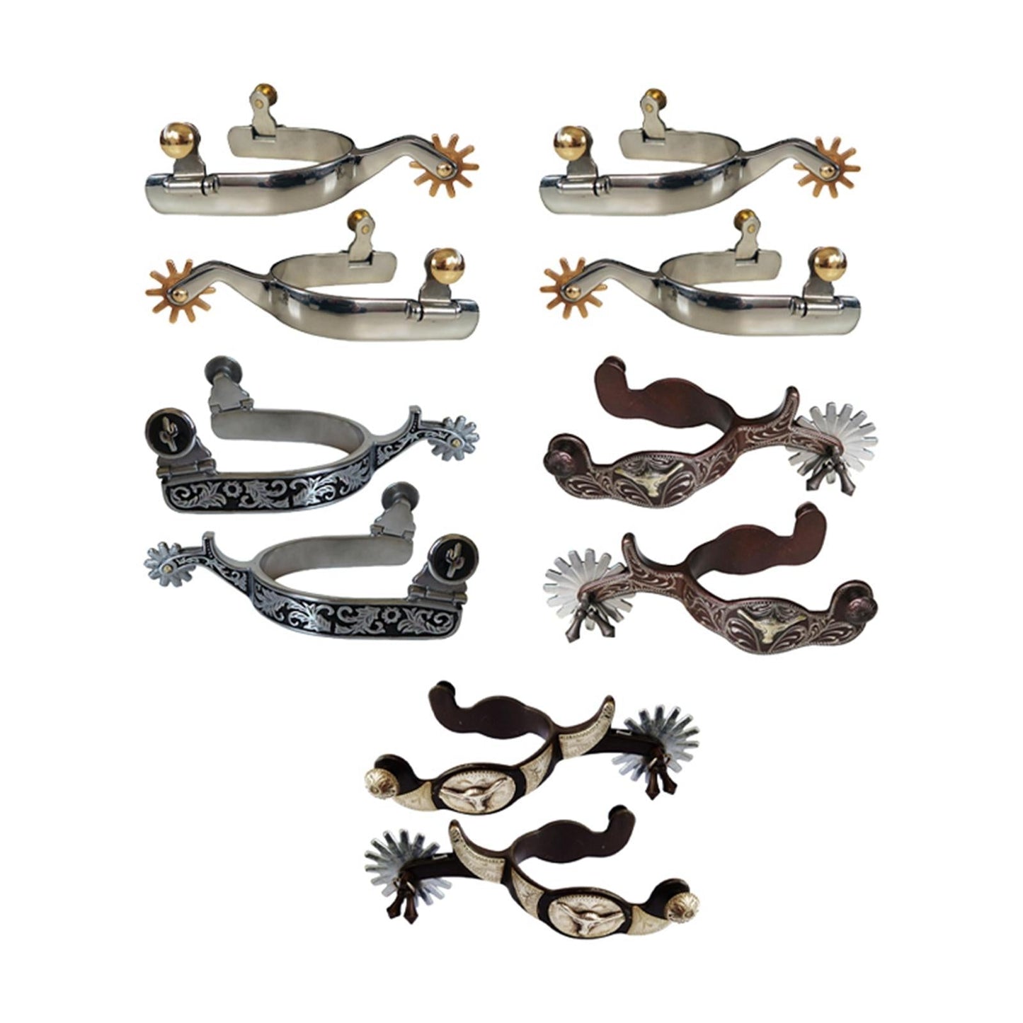 2x Horse Riding   Western Cowboy Spur for Equestrian Competition Racing