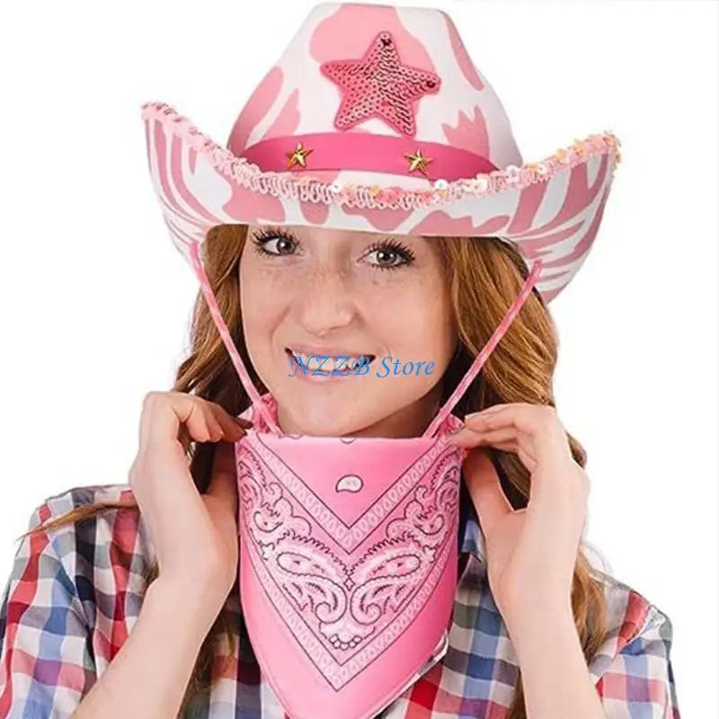 Chapeau Cowboy rêve T21F, chapeau Cowgirl occidental pour femmes filles, accessoires Photo, vache pour