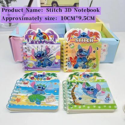 Nouveau carnet Stitch mignon dessin animé anime fournitures scolaires journal portable fournitures de bureau à la mode carnet à spirale cadeau de vacances pour enfants