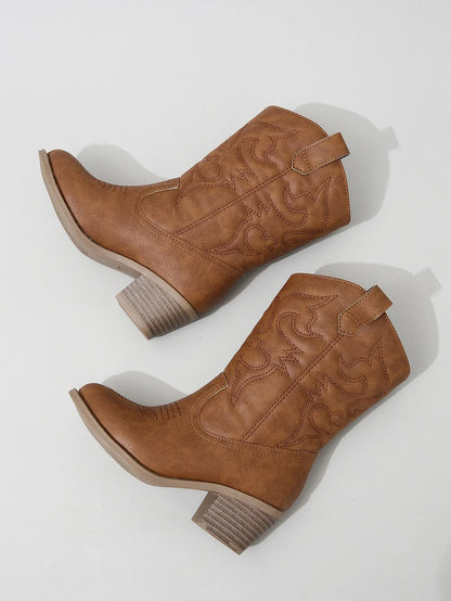 Classic Western Knee High Boots for Girls Premium Quality Slip-on Cowboy Long Booties Kids Autumn Heeled Point Botas Kids Shoes