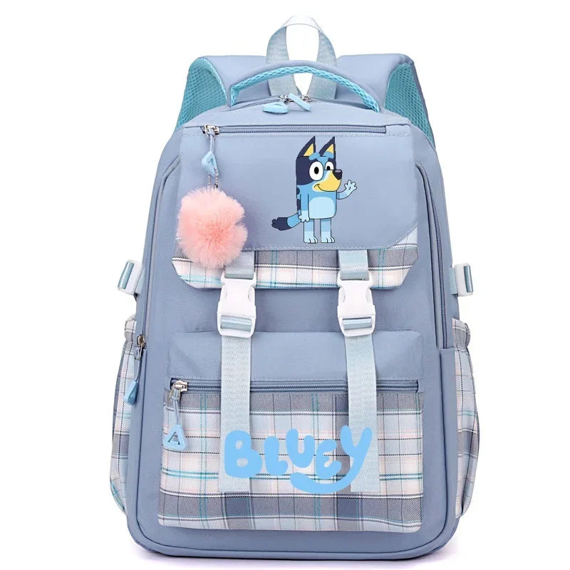 2024 New Bluey Boys And Girls High School Backpack Large Outdoor Leisure Practical Bag Cartoon Animation Bag Children's Gift