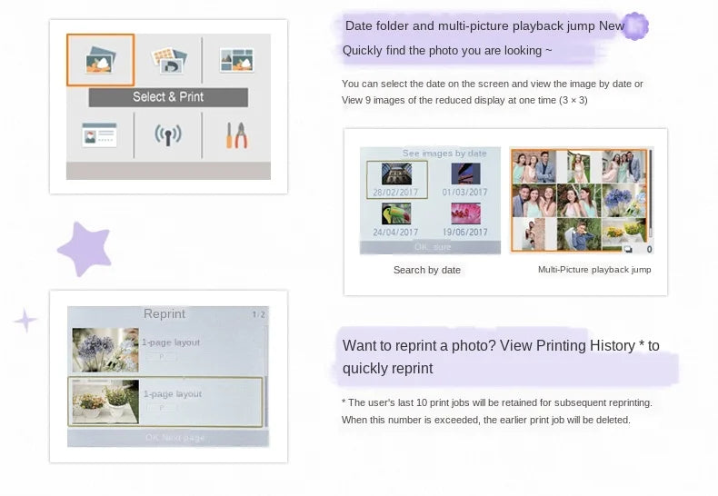 Photo Printer Wireless Connection To Print CP1300 Small Photo Printer Can Print Stickers