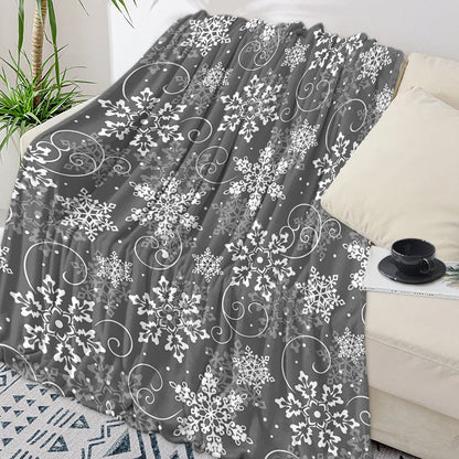 Christmas Snowflake Red Throw Blanket Portable Warm Blanket Blankets For Beds Home Decor Sofa Blanket