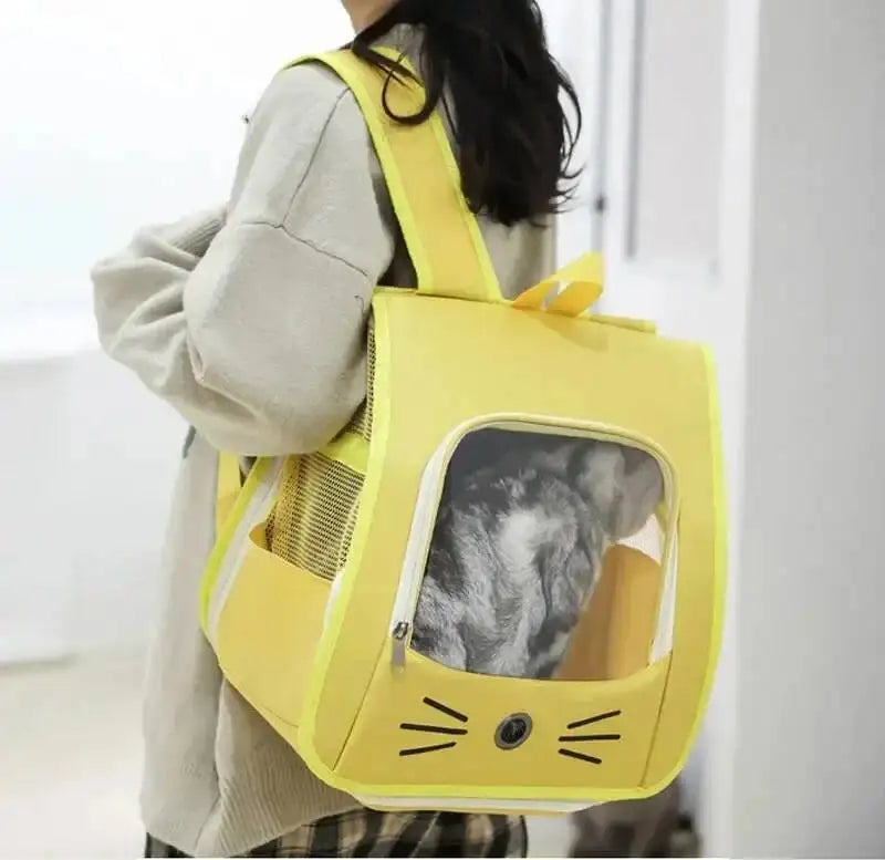 Sac à dos de transport pour animaux de compagnie, grand sac à dos pour chat, Transparent, respirant, Portable, pour chats et chiens, sac à bandoulière de transport