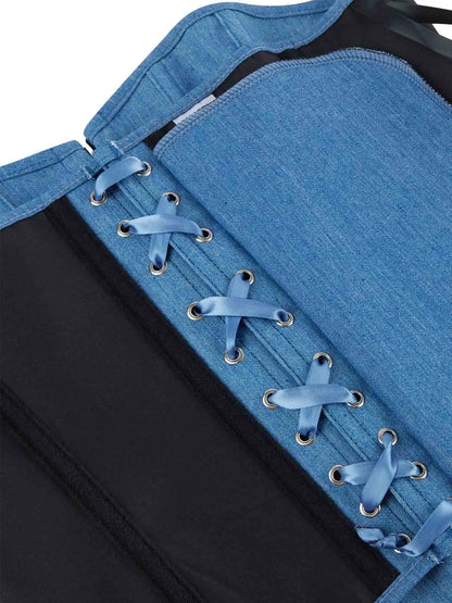 Nouveau corset de personnalité européen et américain, gilet à bretelles, haut de tube Spice Girl, haut sexy de cow-boy, haut de forme du corps.