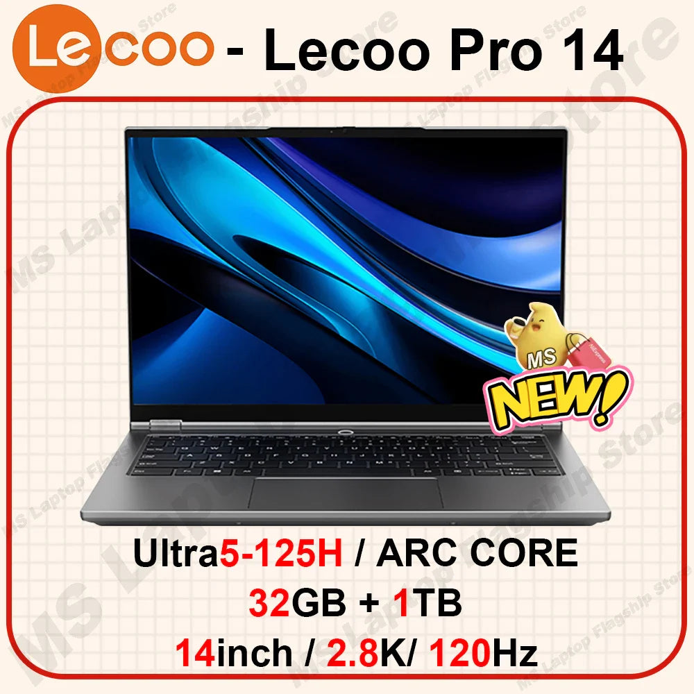 【2025 Lecoo】 Lenovo Lecoo Pro 14 Ultra5-125H Écran IPS 2.8K 120Hz 32Go+1To