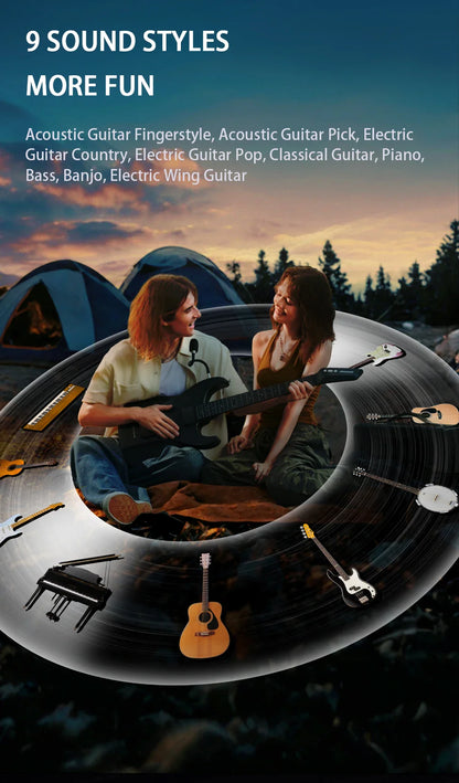 AeroBand – guitare électrique détachable, corde en Silicone indolore, tout-en-un, 9 Styles sonores, basse acoustique avec port micro