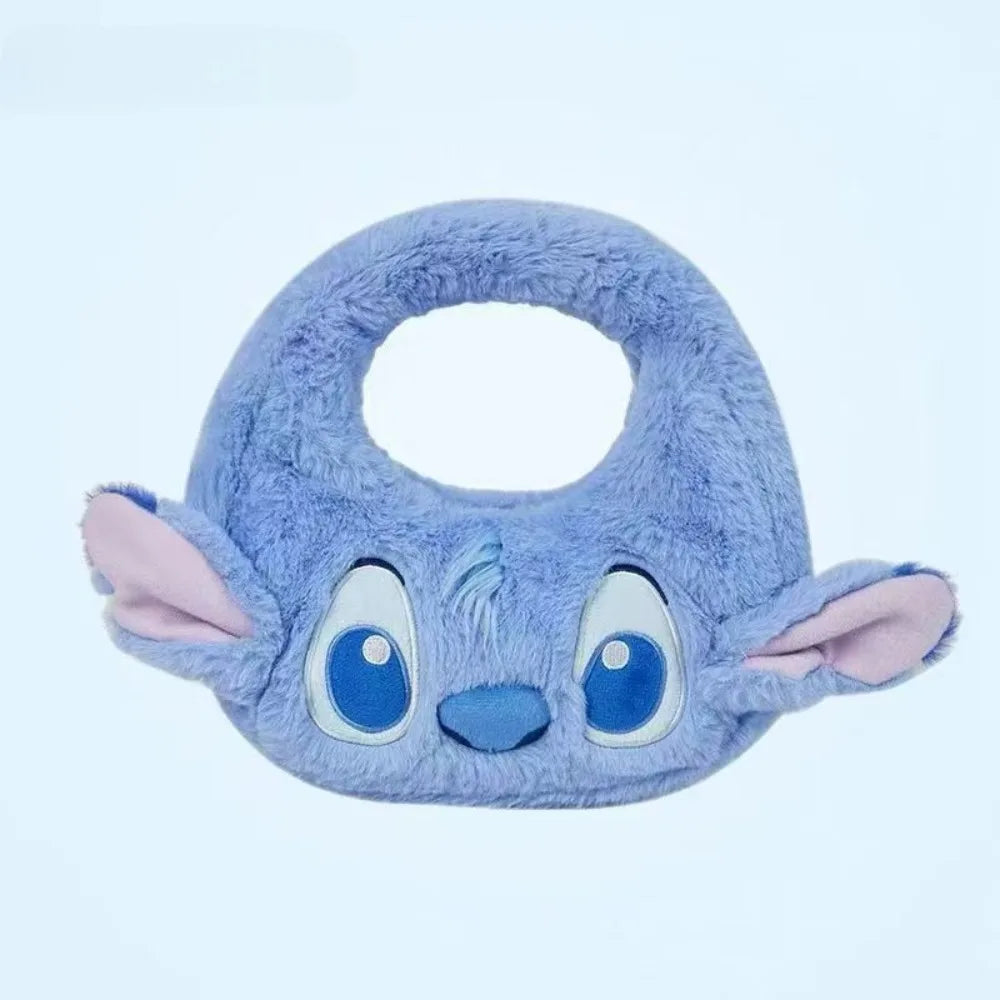 MINISO Lilo & Stitch Kawaii Crossbody Bag Girly Handbag Stitch Strawberry Bear Children Cartoon Soft Sweetheart Shoulder Bag