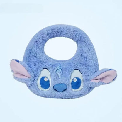 MINISO Lilo & Stitch Kawaii Crossbody Bag Girly Handbag Stitch Strawberry Bear Children Cartoon Soft Sweetheart Shoulder Bag