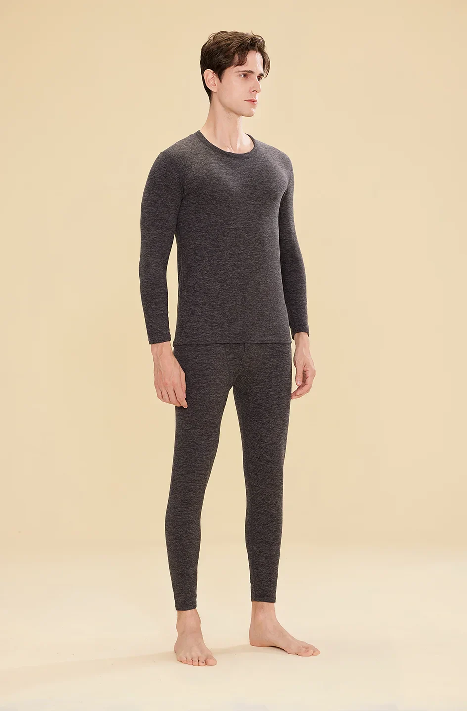 1 ensemble de sous-vêtements thermiques chauds en laine et soie pour femmes, ensembles de vêtements thermiques longs pour l'automne et l'hiver