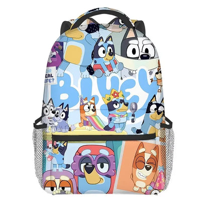 2024 New Bluey Animation Peripheral Children'S Outdoor Storage Bag Printed Backpack School Student Large Capacity Travel Bag