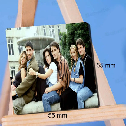 F-friends – aimants pour réfrigérateur avec Photo personnalisée, TV classique, cadeau pour la décoration de la maison, cadeau de saint-valentin, autocollant Photo magnétique