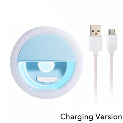 Lampe LED portable avec chargeur USB pour objectif de téléphone, anneau lumineux pour Selfie, diffusion en direct, vidéo, lumière d'appoint pour tous les smartphones