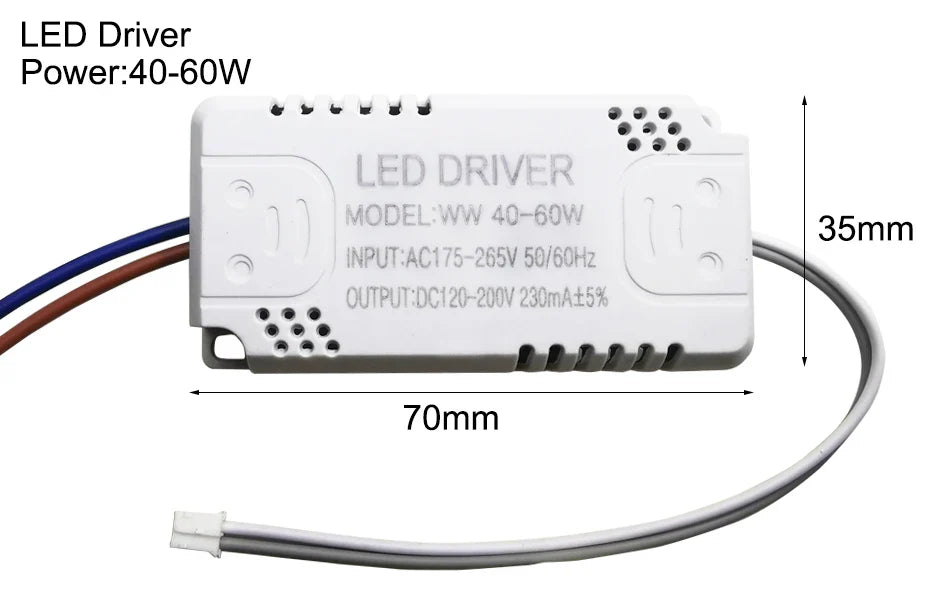 Pilote LED 230mA 8-24w 24-40w 40-60w 60-80w 80-120w 100-150w, pilote à courant Constant, unité d'alimentation, transformateur LED