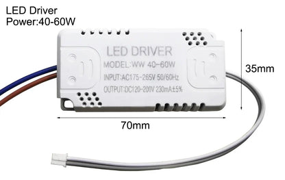 Pilote LED 230mA 8-24w 24-40w 40-60w 60-80w 80-120w 100-150w, pilote à courant Constant, unité d'alimentation, transformateur LED