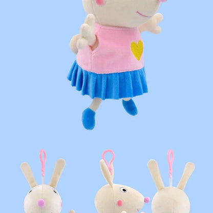 19CM Genuine Peppa Pig George Stuffed Plush Toys High Quality Keyring Hot Cartoon Animal Doll Pendant Children's Birthday Gifts