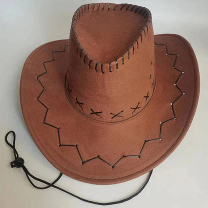 Men's and Women's Suede Cowboy Hat, Fashionable Unisex Cap