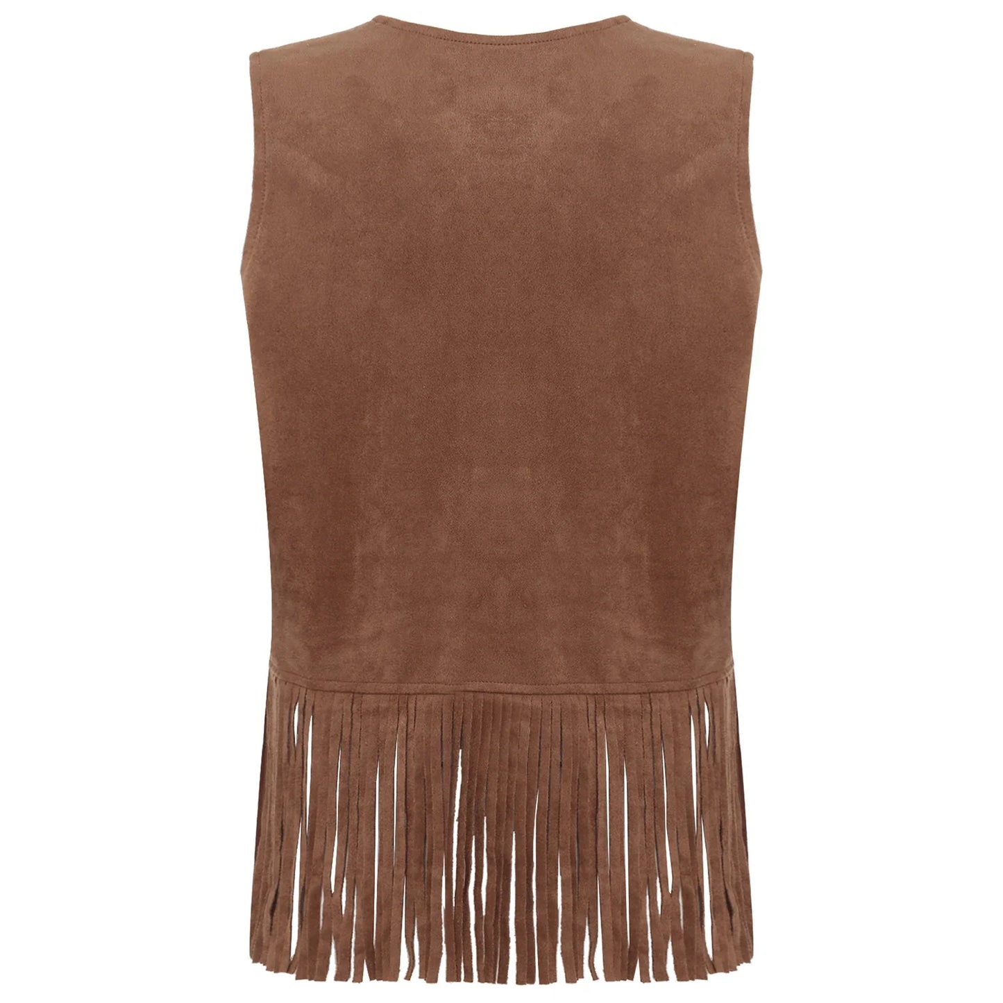 Costume de Cosplay Hippie pour femmes, Cowgirl occidentale, Vintage, débardeur à franges ajourées, gilet à franges, gilet Disco des années 70 en Faux daim