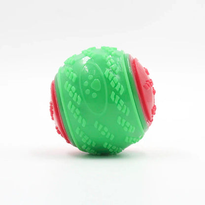 Interactive dog toys, soft TPR pet tooth cleaning toys, bite resistance, squeaky ball