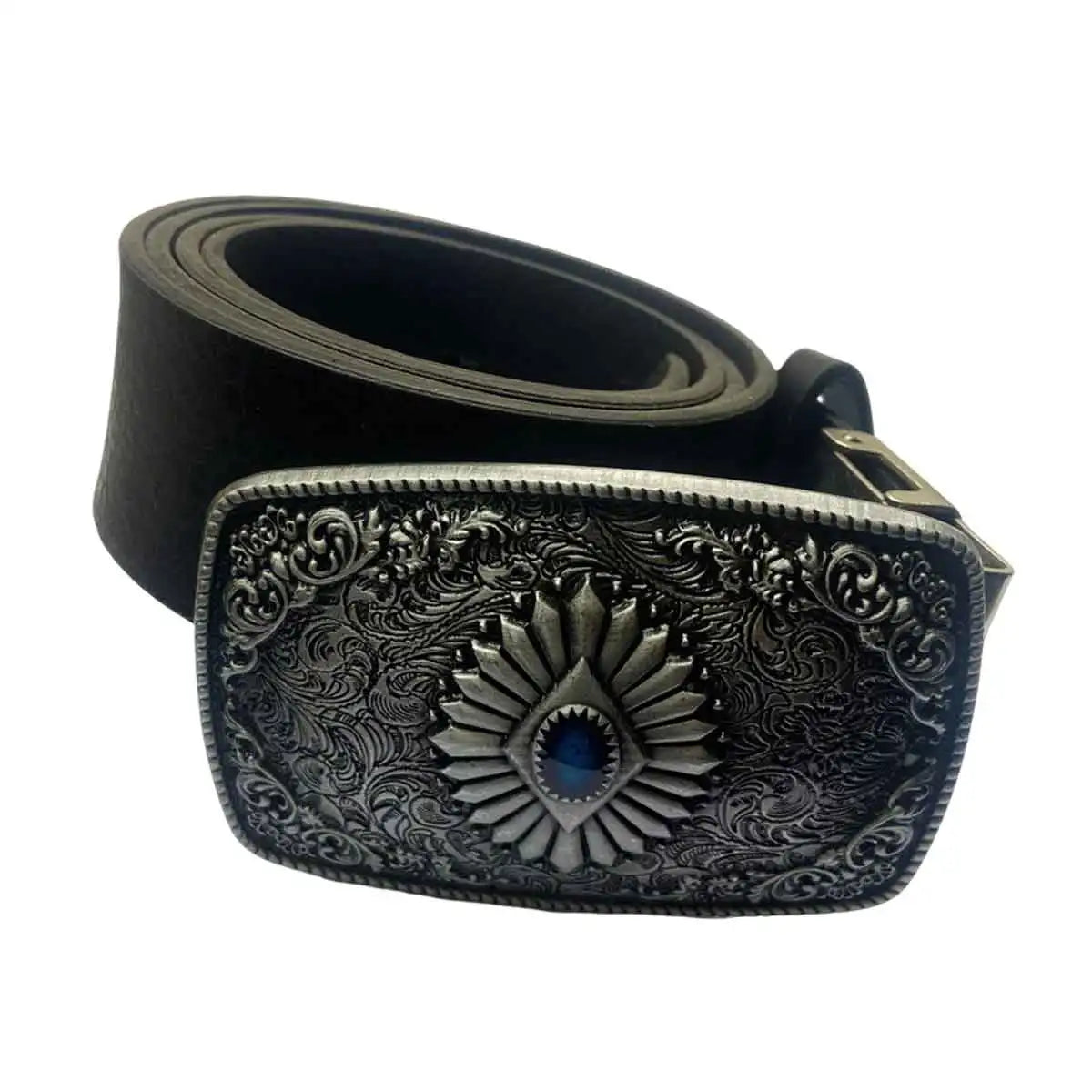 T-DISOM Men's Fashion Belt Buckle Tribal Ethnic Style Design Retro Embossing Western Cowboys Accessory
