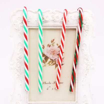 Cannes à bonbons de Noël en acrylique, pendentif béquille torsadé pour arbre de Noël, décorations de Noël pour le Nouvel An, ornements, cadeaux