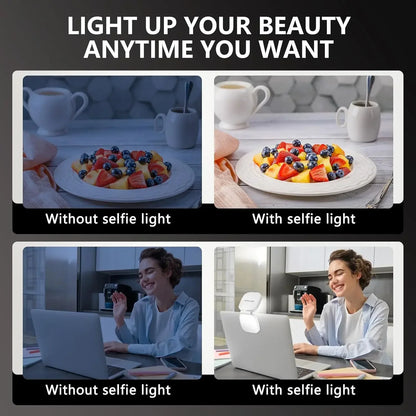 Lumière à selfie magnétique pour iPhone 360 MagSafe °   Anneau lumineux LED avec miroir parfait pour les selfie et les vlog