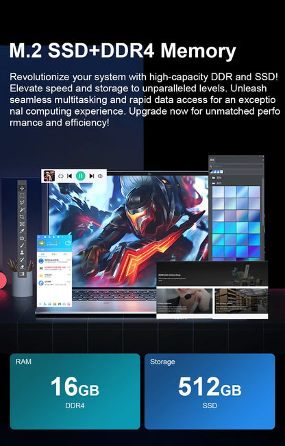 Ninkear N15 Air Laptop 15,6" IPS 1080P IPS Intel N95 3.4Ghz 12GB RAM 512GB SSD General Use Productivity Windows 11 pro Notebook
