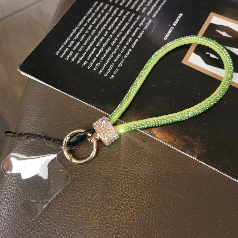 Mobile Phone Lanyard Wrist Chain Luxury Rhinestone Lanyard High-end Short Diamond-encrusted Bracelet Antiloss Reinforced Lanyard