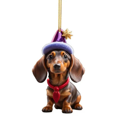 Cute Dog Car Hanging Home Tree Pendant Halloween Christmas Tree Pendant Home Decoration Window Car Ornament Backpack Ornament