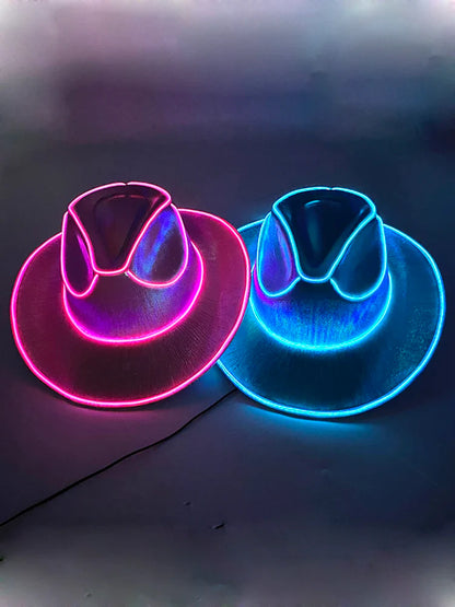 Chapeau de Cowboy nacré, Costume de danse, casquette de Cowgirl scintillante, pour boîte de nuit néon, nouvel arrivage