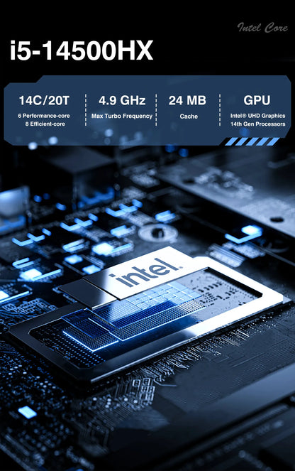 Erying NAS Gaming Motherboard CPU Combo i5 14500HX Core processor 4*NVME 12*SATA 4*DDR5 2*PCIe4.0 1*10G Network Lan Mainboard